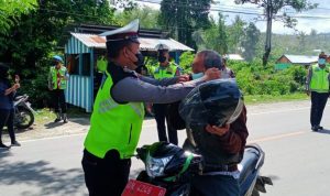 Satgas Operasi Zebra Tahun 202, Beri Pengendara Masker