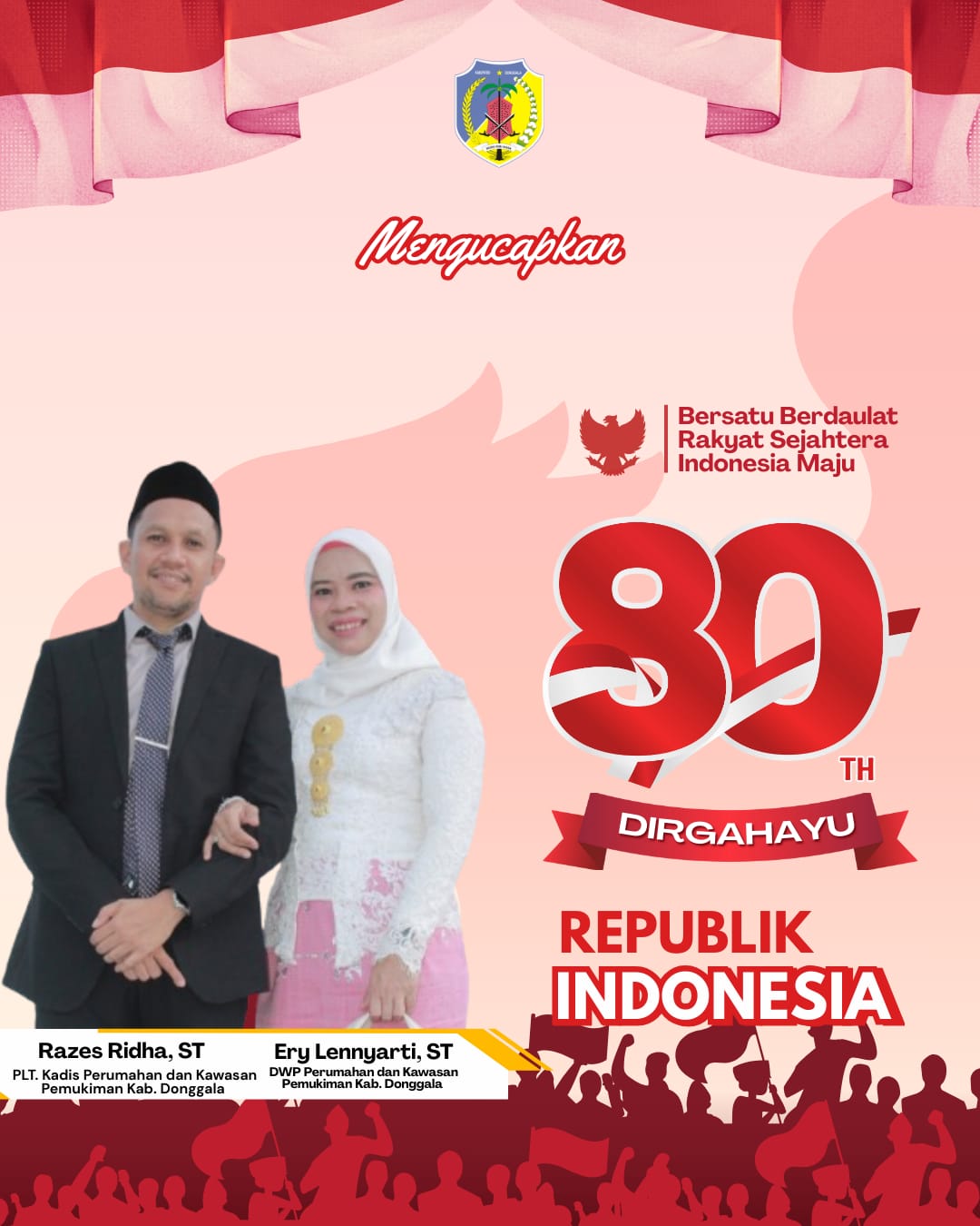 Dirgahayu RI ke-80, Dinas Perumahan dan Kawasan Pemukiman Kabupaten Donggala