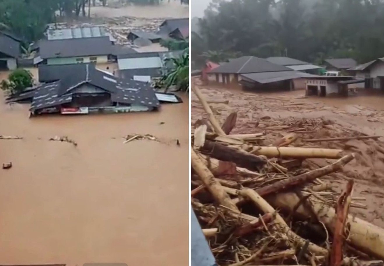 4 Orang Tewas, Jalan Nasional Putus Total: Banjir Bandang dan Longsor Lumpuhkan Tapanuli Tengah Tapanuli Tengah – Bencana dahsyat melanda kawasan pantai barat Sumatera Utara pada Selasa (25/11/2025). Banjir bandang dan longsor yang terjadi serentak di sejumlah wilayah—mulai dari Tapanuli Tengah, Sibolga, Tapanuli Selatan, hingga Mandailing Natal—menghancurkan akses kehidupan warga. Jalan nasional terputus, komunikasi lumpuh, dan empat orang dilaporkan meninggal dunia di Tapanuli Tengah. “Ada empat orang meninggal di Desa Mardame, Kecamatan Sitahuis akibat longsor. Ribuan rumah juga terendam banjir bandang di berbagai lokasi,” ungkap Bupati Tapanuli Tengah, Masinton Pasaribu, dengan suara berat. Arus Banjir Setinggi Atap, Sungai Meluap Bawa Pohon Besar Rekaman video warga memperlihatkan betapa dahsyatnya bencana ini. Arus banjir bandang menyeruak dari aliran sungai, menghantam permukiman dengan kecepatan tinggi, bahkan menjulang hampir mencapai atap rumah. Material kayu, batang pohon, dan lumpur pekat menghanyut begitu saja, menunjukkan derasnya kekuatan air yang tak bisa dibendung. Di beberapa titik lain, longsor besar menutup total jalan nasional, membuat kendaraan tertimbun tanah dan bebatuan. Sejumlah mobil dan sepeda motor tampak tertutup material setinggi bahu orang dewasa. Evakuasi Berpacu dengan Hujan dan Gelap Pemkab Tapanuli Tengah bersama TNI, Polri, dan Basarnas bergerak cepat mengevakuasi warga dari daerah yang dinilai paling rawan. Dengan kendaraan operasional—bahkan beberapa menggunakan alat berat—petugas menjemput warga rentan, termasuk anak-anak dan lansia, menuju posko darurat. Hingga malam hari, hujan deras tak kunjung berhenti. Kondisi ini membuat operasi evakuasi semakin berisiko dan membutuhkan kehati-hatian ekstra. Pendataan dampak bencana pun masih terus berjalan, namun diperkirakan ribuan rumah terdampak banjir bandang. Komunikasi Lumpuh, Jalan Nasional Tak Bisa Dilalui Krisis semakin parah ketika akses telepon dan data seluler di Tapanuli Tengah terputus total sejak sore hari. Petugas dari Pemerintah Provinsi Sumatera Utara kesulitan mendapatkan gambaran terkini situasi di lokasi bencana. “Kami masih tertahan di perbatasan Tapanuli Utara–Tapanuli Tengah. Jalan tak dapat dilalui akibat longsor dan hujan deras masih turun, ” kata Sri Wahyuni Pancasilawati, Kabid Darurat, Peralatan, dan Logistik BPBD Sumut. Menurutnya, Jalan Tarutung–Sibolga lumpuh total, membuat tim BPBD Sumut tak bisa masuk. Meski terdapat beberapa jalur alternatif, semuanya berisiko tinggi. Salah satu jalan melalui Pahae Julu tak bisa dilewati karena jembatan rusak. Jalur alternatif lainnya menuju Kecamatan Barus juga rawan longsor dan diterjang hujan lebat. Upaya Pembukaan Akses Terus Dilakukan BPBD Sumut telah mengerahkan alat berat dan personel tambahan ke wilayah perbatasan untuk membuka akses yang tertutup material longsor. Sebagian petugas bahkan mencoba mencari jalur lain meski harus memutar hingga 200 kilometer. Namun hingga laporan terakhir yang diterima, empat korban jiwa telah ditemukan, dan petugas masih berjuang untuk mencapai pusat bencana demi mempercepat penanganan darurat. Bencana ini menjadi peringatan keras tentang rentannya wilayah pantai barat Sumatera terhadap cuaca ekstrem dan kerusakan lingkungan. Upaya bantuan kini berpacu dengan waktu, cuaca, dan sulitnya medan yang porak-poranda.