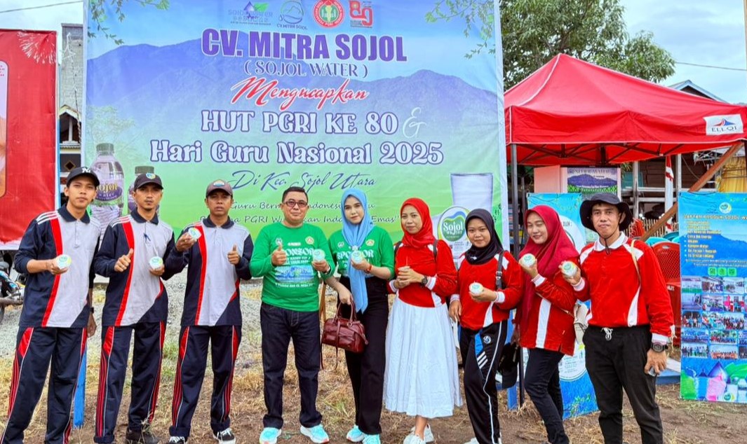 Sojol Water Jadi Sponsor Utama HUT PGRI ke-80, Suplai Air Minum untuk 16 Kecamatan di Donggala