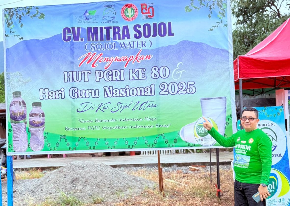 Sojol Water Jadi Sponsor Utama HUT PGRI ke-80, Suplai Air Minum untuk 16 Kecamatan di Donggala