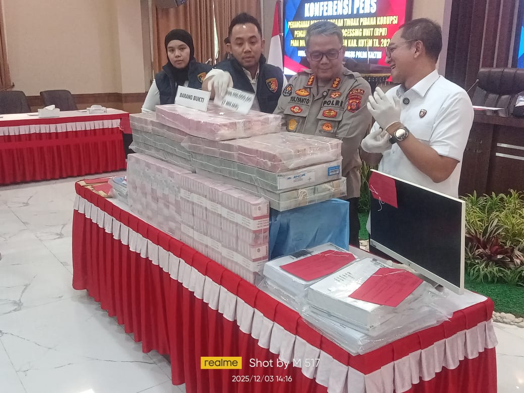 Polda Kaltim Tetapkan Tiga Tersangka Kasus Korupsi Pengadaan Mesin RPU di Kutim