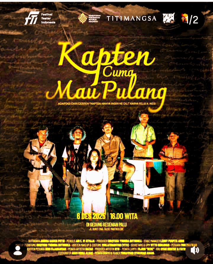 Kota Palu Jadi Tuan Rumah FTI 2025, Ajang Pertemuan Lintas Kota Teater Nasional