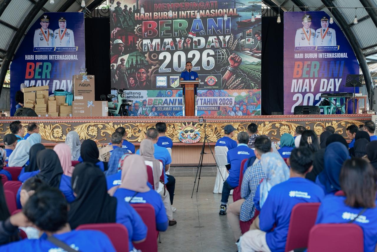 Semangat May Day 2026 Menggema di Sulteng, Gubernur Tegaskan Keberpihakan Nyata untuk Buruh