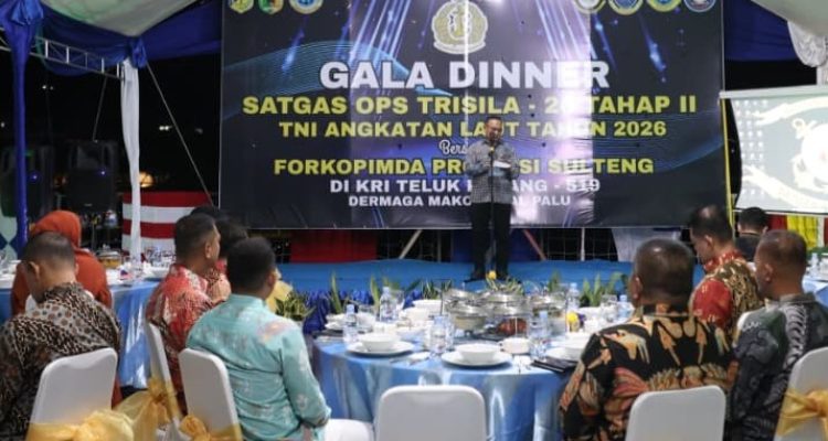 Hadiri Gala Dinner Satgas Ops Trisila-26 di KRI Teluk Kupang, Pemkab Donggala Perkuat Sinergi Kemaritiman dan Keamanan Laut