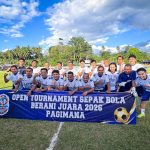 Ribuan Warga Padati Lapangan 12 Februari, Gubernur Anwar Hafid Buka Turnamen Berani Juara Pagimana 2026 dengan Hattrick Spektakuler