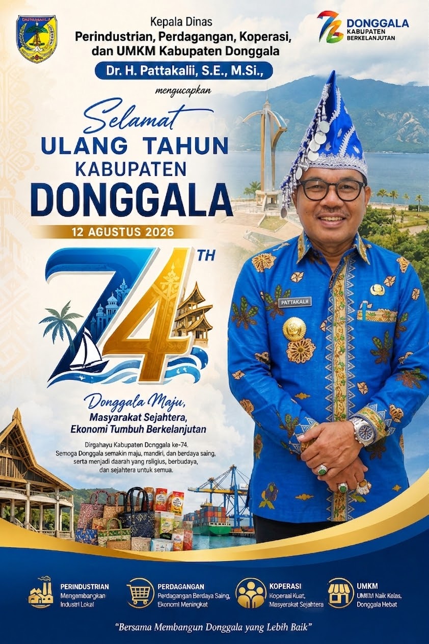  Dinas Perindustrian, Perdagangan, Koperasi, dan UMKM Kabupaten Donggala