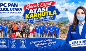 PAN Sojol Utara Turun Tangan Padamkan Kebakaran di Gunung Pesik
